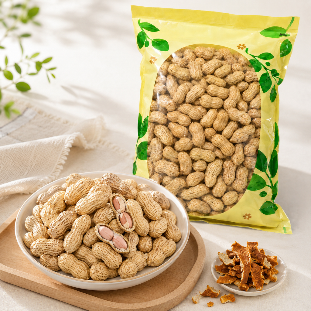 Roasted Peanuts in Shell with Dried Mandarin Peel, 454 g