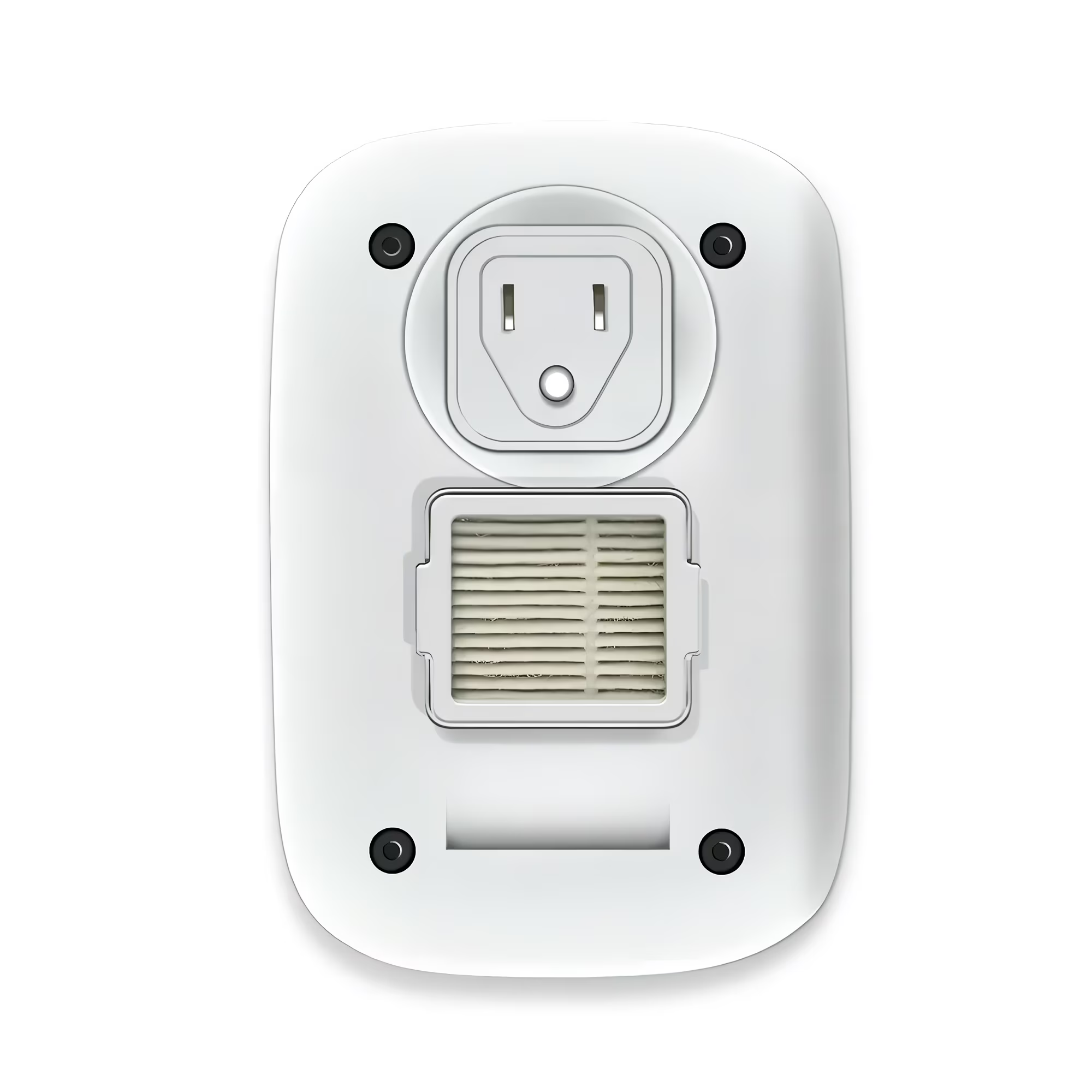Portable Plug-In Air Purifier with HEPA Filter, UV-C Light and Night Light, Compact Odor Reducer for Bedroom, Kitchen, Office, White