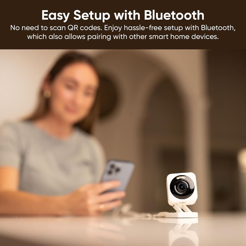 WYZE Cam v4 2.5K Indoor/Outdoor Wi-Fi Security Camera with Colour Night Vision – White