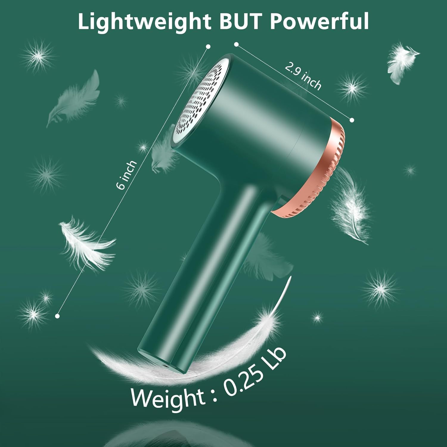 Rechargeable Fabric Shaver – Electric Lint Remover with 6-Blade System, 3 Speeds, Large Lint Collector
