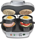 Open Box - Excellent | Hamilton Beach Dual Breakfast Sandwich Maker with Timer, Dual Cooking, Non-Stick Plates, Dishwasher Safe Parts, Silver