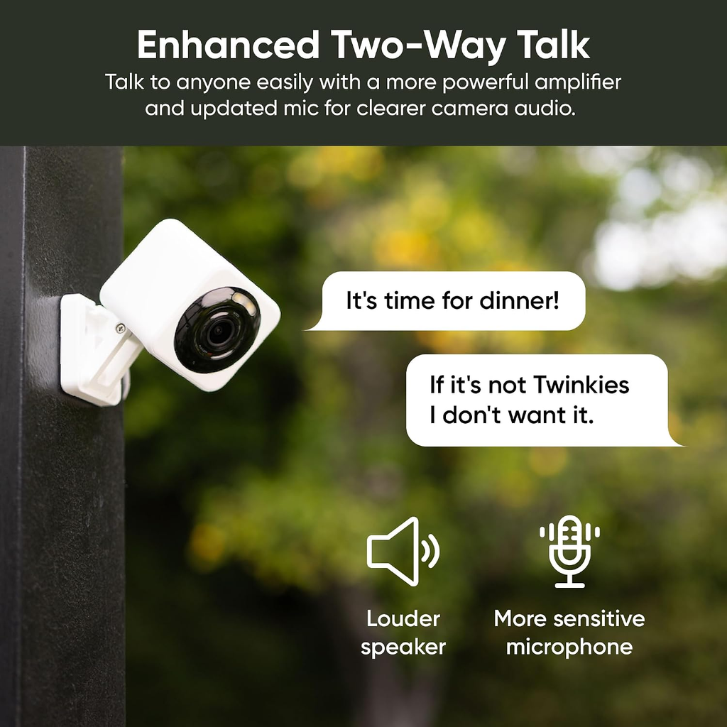 WYZE Cam v4 2.5K Indoor/Outdoor Wi-Fi Security Camera with Colour Night Vision – White