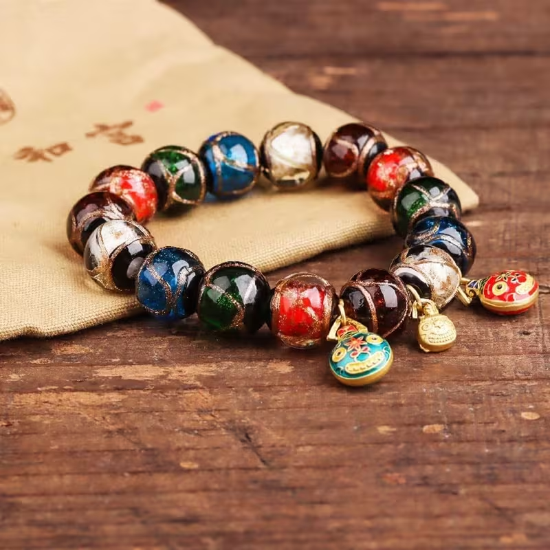 Natural Stone Beaded Bracelet – Adjustable Handmade Stretch Bracelet for Men and Women