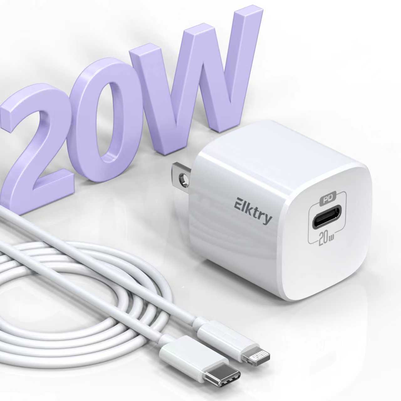 Neighbor Buy 20W USB-C Fast Charger with 2 Charging Cables Wall Adapter