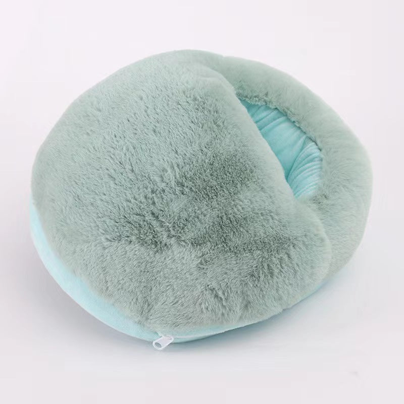 USB Electric Foot Warmer with Soft Faux Rabbit Fur Lining