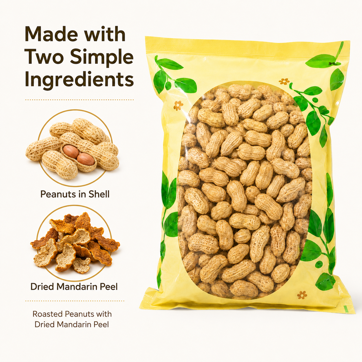 Roasted Peanuts in Shell with Dried Mandarin Peel, 454 g