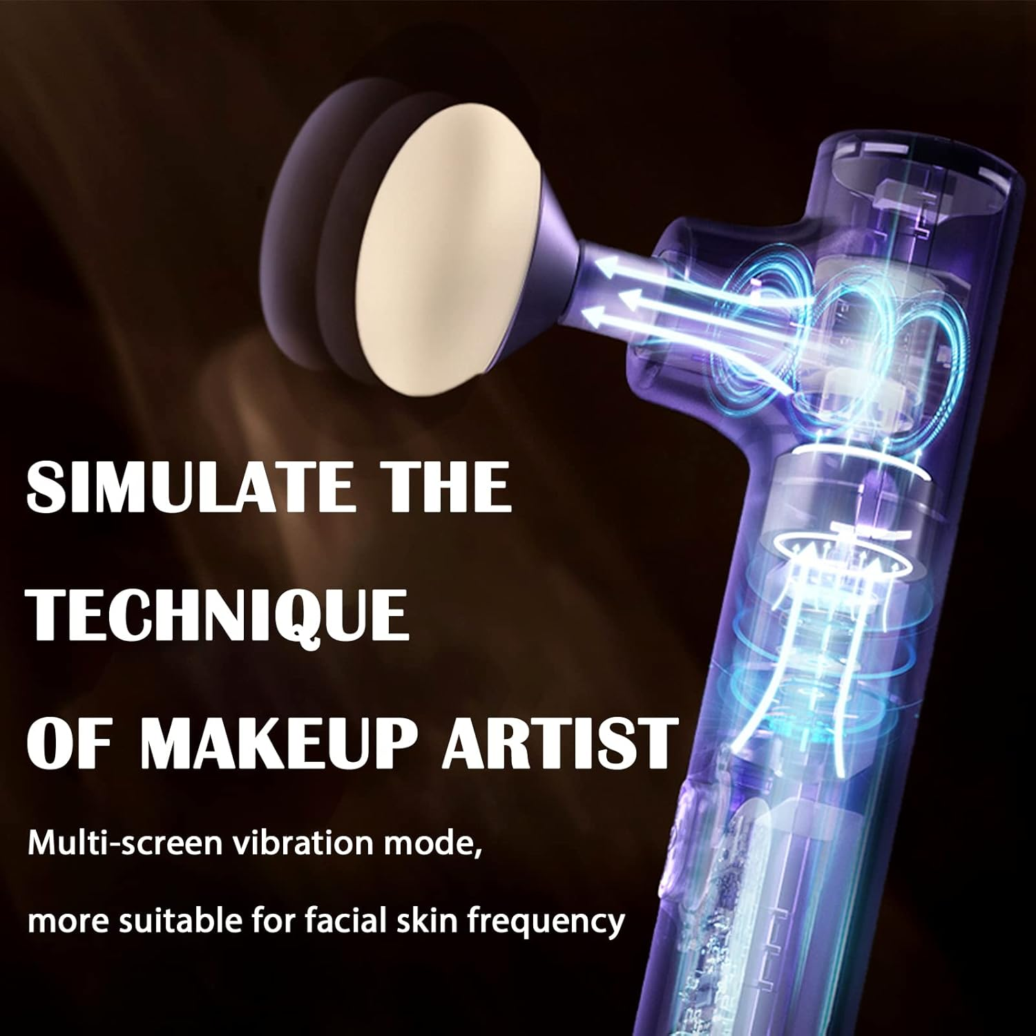 Electric Rotating Makeup Applicator with Replaceable Sponge Heads, Portable Foundation Blender Tool for Smooth & Even Coverage