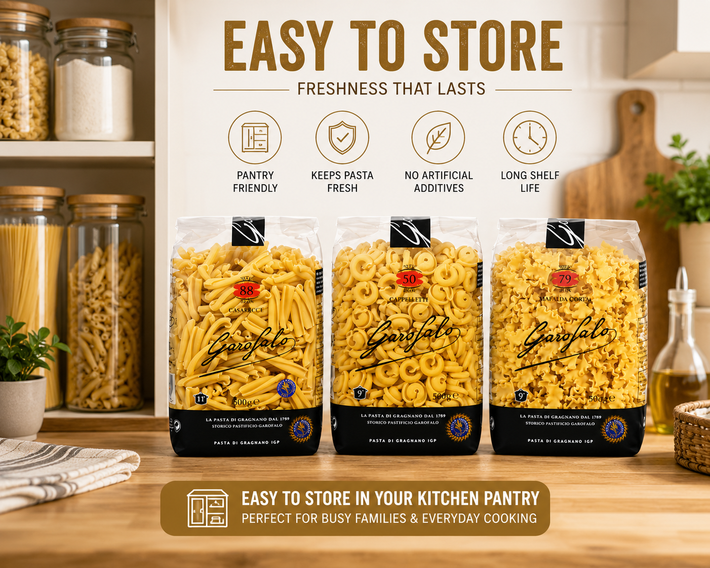Garofalo Italian Pasta Variety Pack – No. 50 Cappelletti, No. 79 Mafalda Corta & No. 88 Casarecce, 3-Pack Durum Wheat Semolina Pasta, Imported Italian Pasta Selection