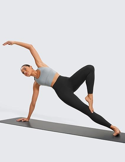 Women’s High-Waisted Full-Length Yoga Leggings, Stretchy Nylon Spandex Workout Pants, Black, Sizes XS–S