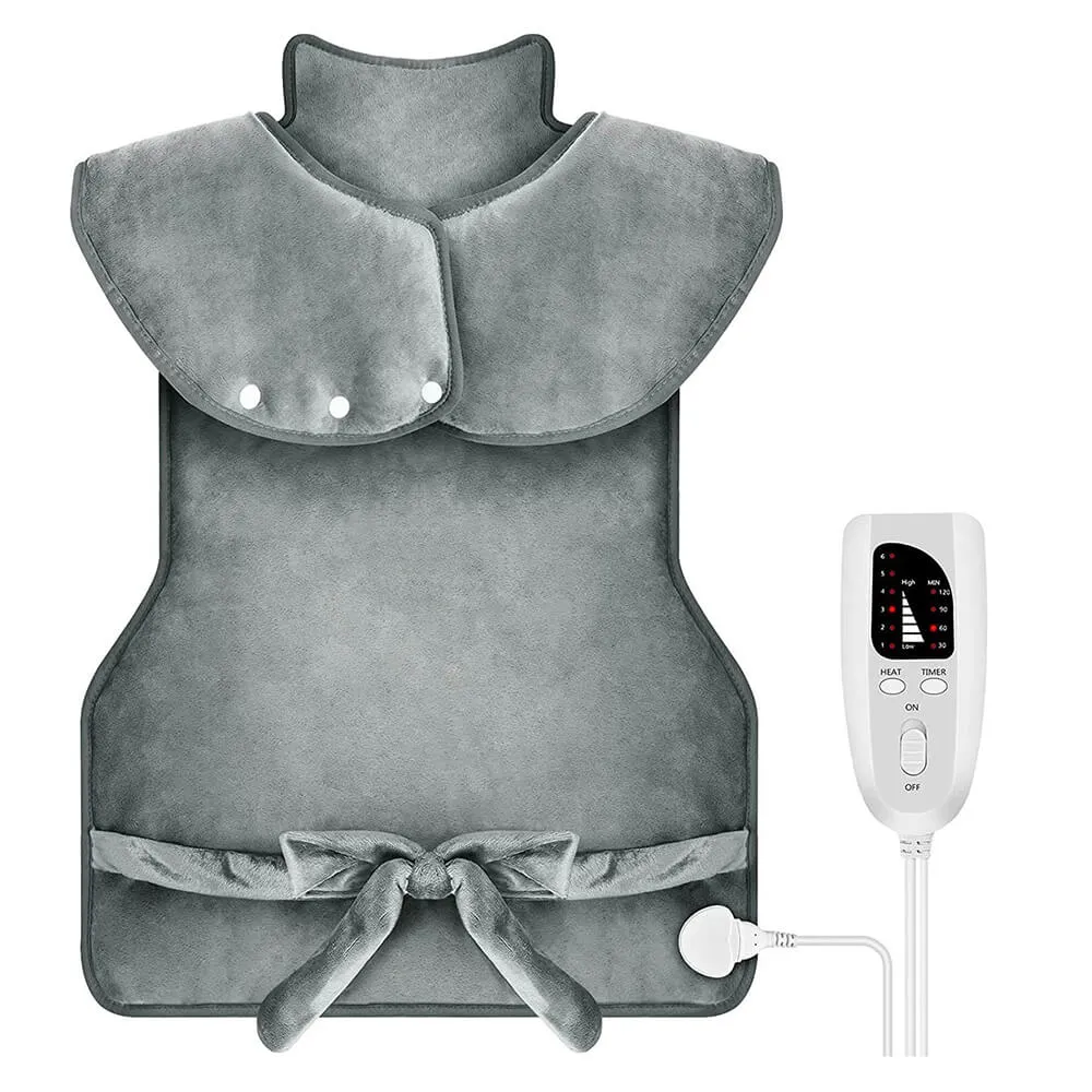 Large Electric Heating Pad for Neck, Shoulders & Back – 60 × 90 cm, 6 Heat Settings