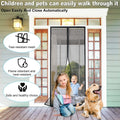 Magnetic Screen Door 39”×83” – Hands-Free Mesh Curtain with Full Frame Velcro & Auto Close