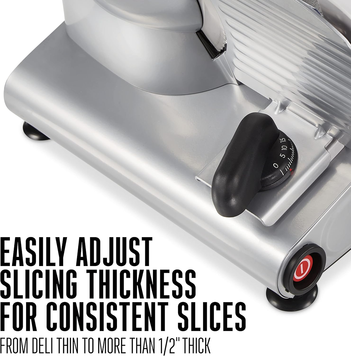 Weston Electric Meat Slicer, 7.5-Inch Stainless Steel Blade, Adjustable Thickness, 200W – Silver (61-0750-W)