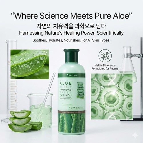 Aloe Vera Hydrating Emulsion Lotion 350ml – Moisturizing Skincare BB JUN 2023