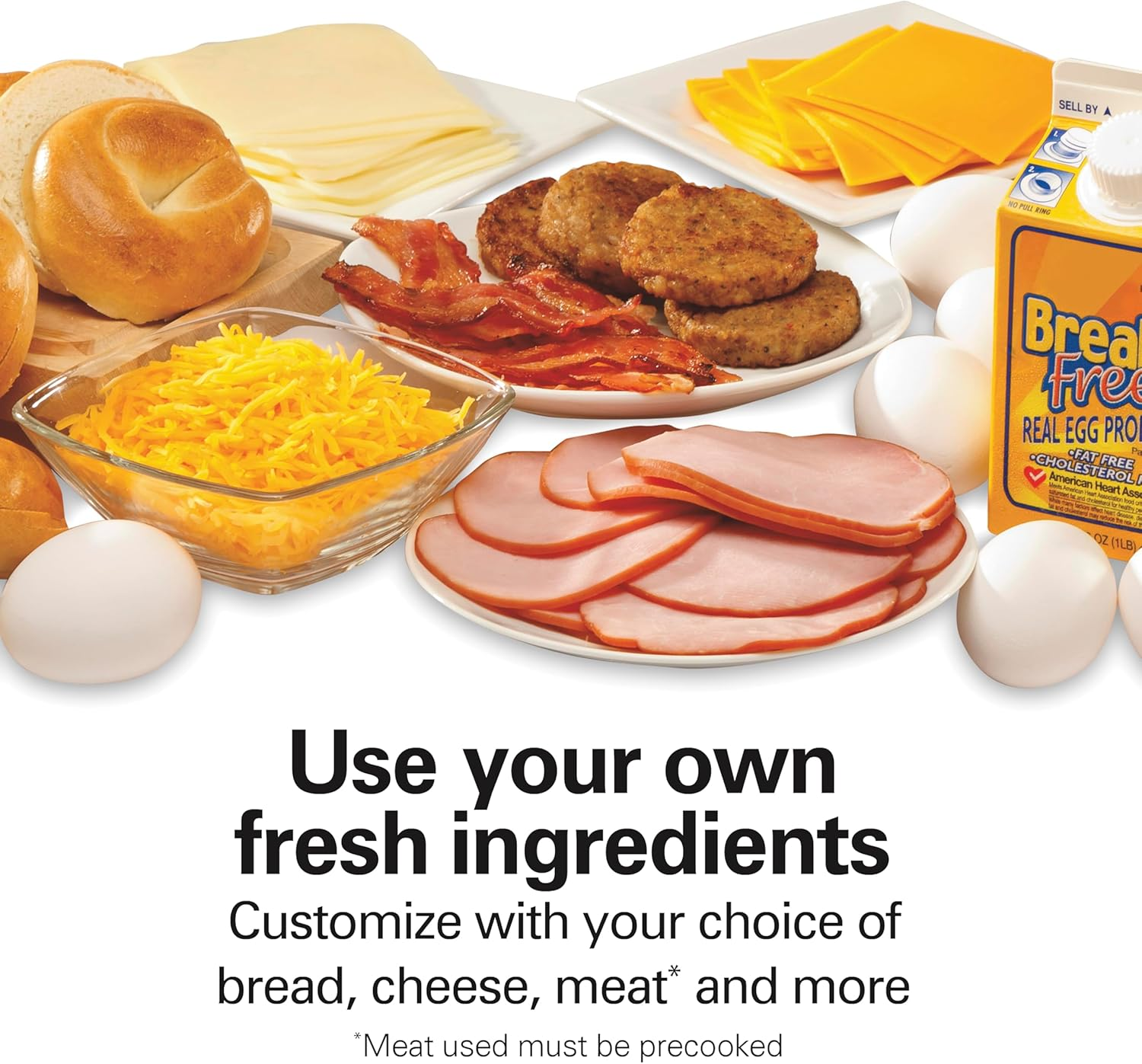 Open Box - Excellent | Hamilton Beach Dual Breakfast Sandwich Maker with Timer, Dual Cooking, Non-Stick Plates, Dishwasher Safe Parts, Silver