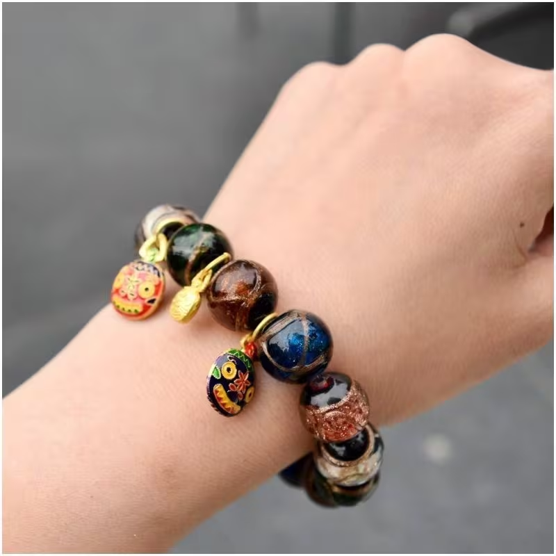 Natural Stone Beaded Bracelet – Adjustable Handmade Stretch Bracelet for Men and Women