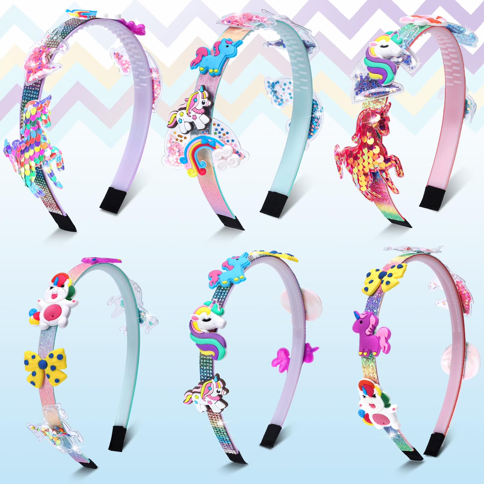 DIY Unicorn Headband Craft Kit for Girls, Kids Hair Accessories Making Set, 40PCS Creative Arts & Crafts Kit, Birthday Gift for Girls Ages 5-12