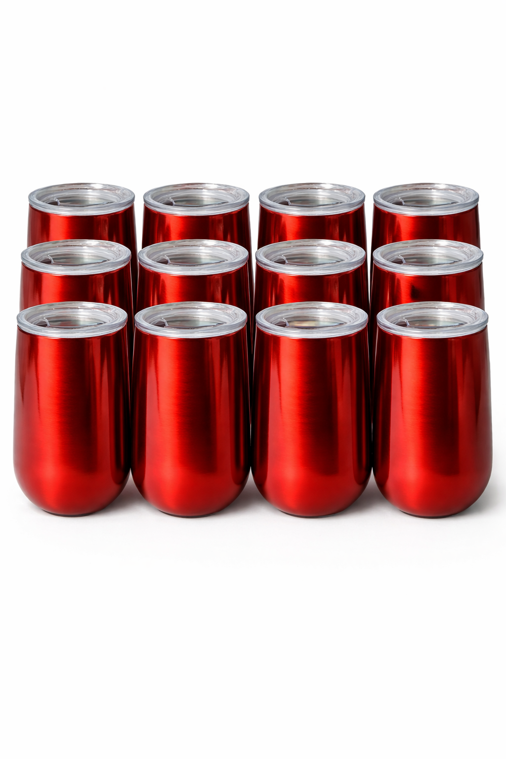 6 oz Stainless Steel Champagne Tumbler Stemless Glasses with Lid, Double Wall Insulated Travel Mug Perfect for Wine, Coffee, Drinks, Champagne, Cocktails, Colorfu