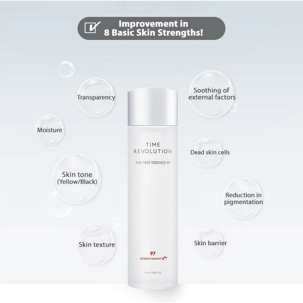 MISSHA - Time Revolution 5X Bestseller Special Set (Essence 150ml, Ampoule 50ml; (Gift) Essence 30ml, Ampoule 10ml, Cream 10ml) - 1set(5pcs)