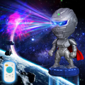 Armored Character Galaxy Projector Night Light with Timer, Adjustable Angle and Remote Control