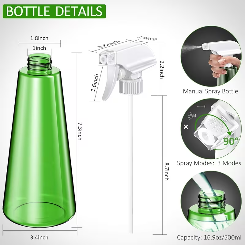 500ml Spray Bottle – Adjustable Trigger Sprayer for Cleaning, Plants and Daily Use