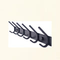 Matte Black Metal Wall Hook Rack with 6 Hooks for Entryway, Bathroom & Kitchen