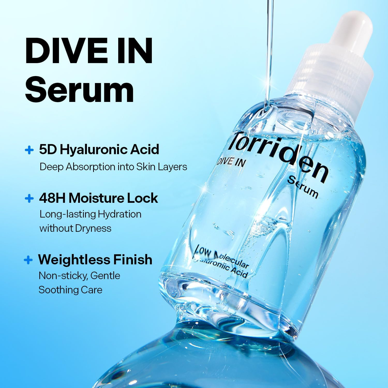 Torriden Dive-In Low Molecular Hyaluronic Acid Serum 50ml Best Before 2027-12-19