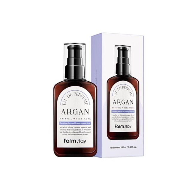 Farm Stay Eau De Perfume Argan Hair Oil 100ml - White Musk