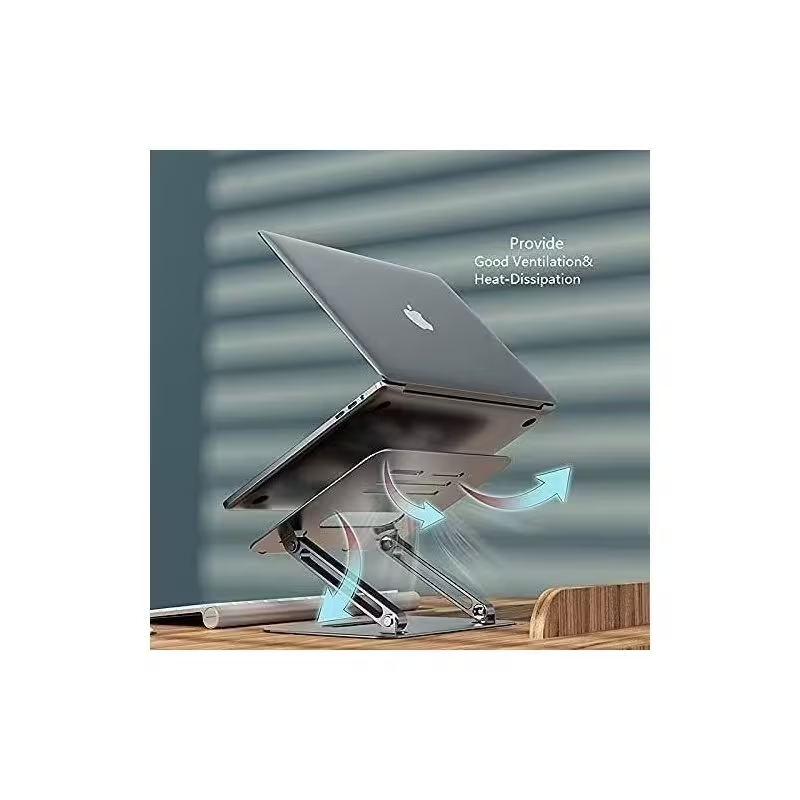 Adjustable Aluminum Laptop Stand – Foldable Desktop Laptop Holder with Heat Dissipation Design