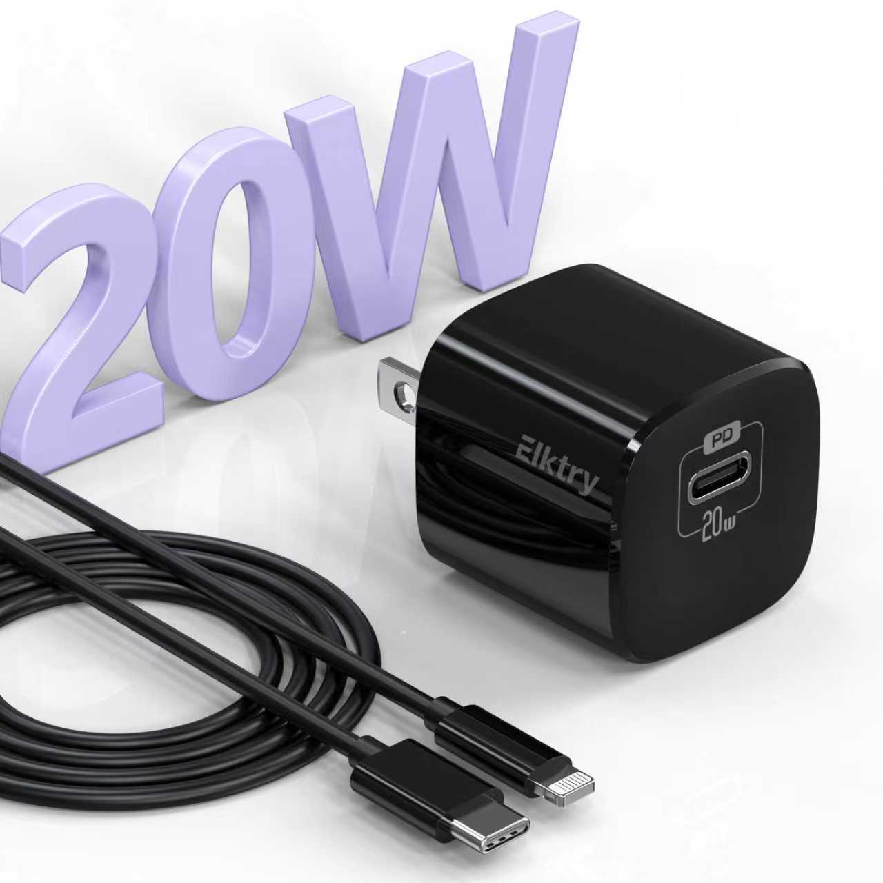 Neighbor Buy 20W USB-C Fast Charger with 2 Charging Cables Wall Adapter