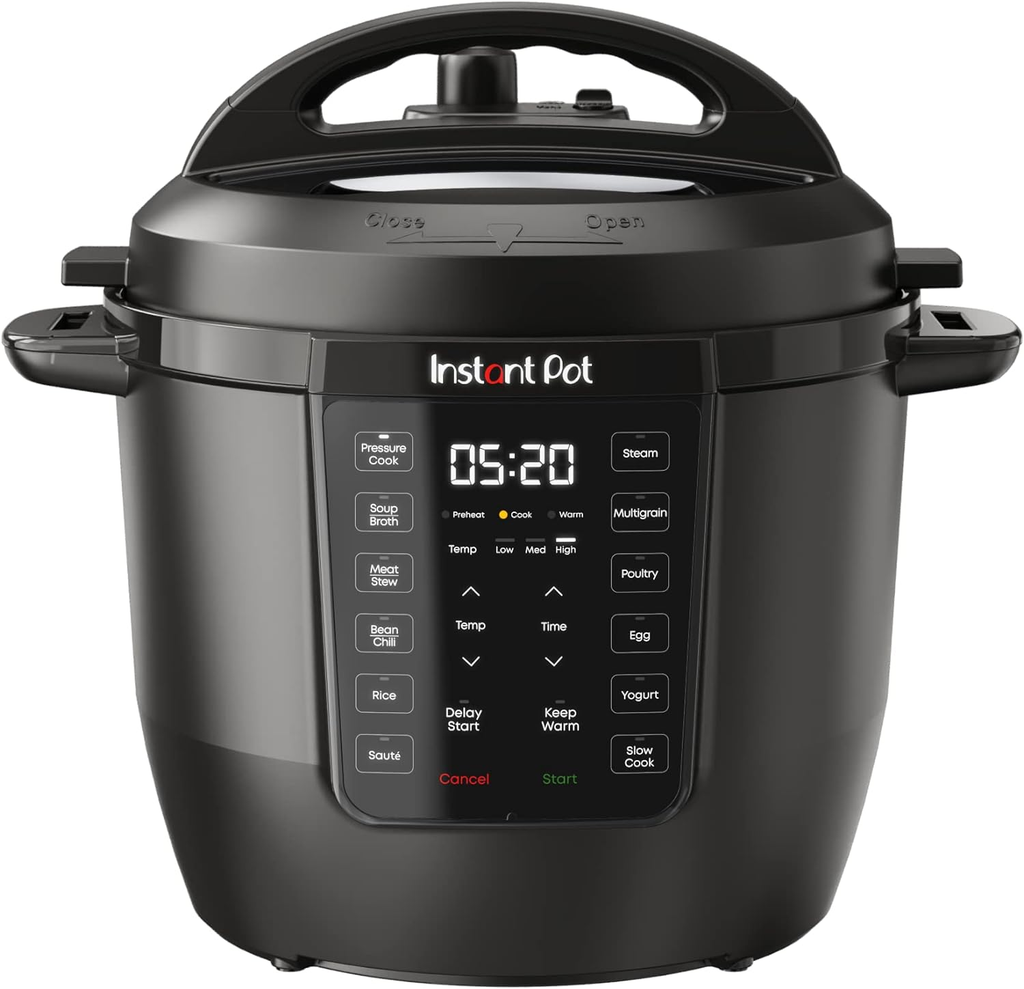Instant Pot RIO 7-in-1 Electric Multi-Cooker, 6 Quart Pressure Cooker, Slow Cooker, Rice Cooker, Steamer, Sauté and Yogurt Maker, Black