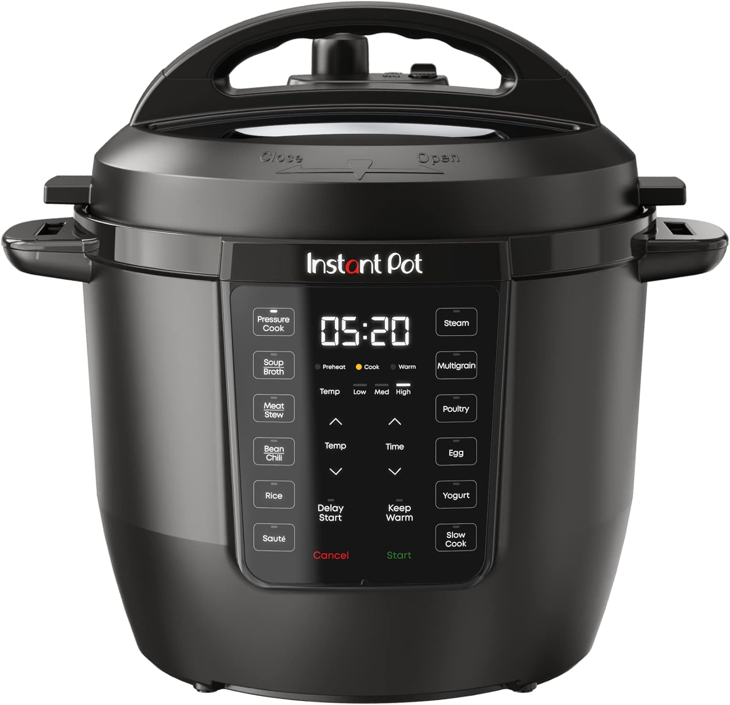 Instant Pot RIO 7-in-1 Electric Multi-Cooker, 6 Quart Pressure Cooker, Slow Cooker, Rice Cooker, Steamer, Sauté and Yogurt Maker, Black