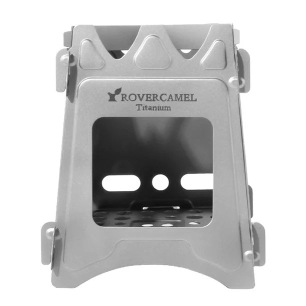 RoverCamel Portable Titanium Camping Stove Lightweight Backpacking Wood Stove Compact Outdoor Cooking Stove for Hiking Camping