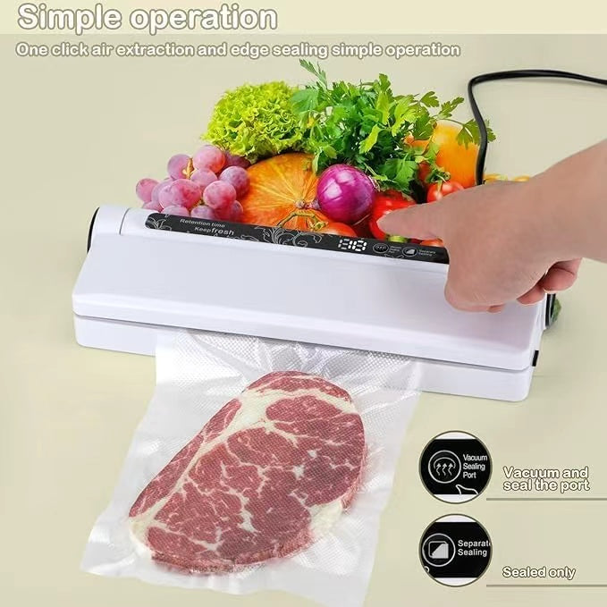 Kanator Handheld Vacuum Sealer Machine with 20 Vacuum Bags, 60kPa Powerful Suction Portable Food Vacuum Sealer for Dry & Wet Food Storage