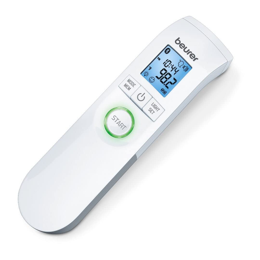 Neighbor Buy FT95 3-in-1 Contactless Infrared Thermometer, Forehead, Room & Surface Temperature Measurement, Bluetooth App Sync, 60 Memories, Large Backlit Display