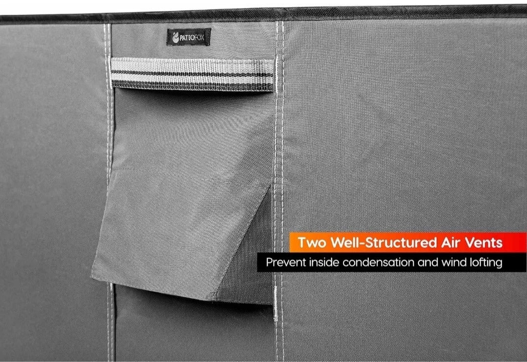 ULTCOVER 600D Tough Canvas Durable Rectangular Patio Table and Chair Cover - Waterproof Outdoor General Purpose Furniture Covers 88Lx62Wx28H inch
