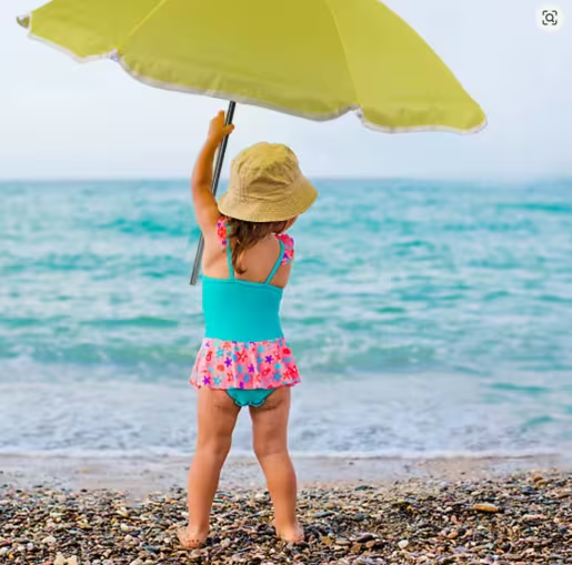 Kids Folding Beach Chair with Umbrella, Portable Outdoor Camping Chair, Ages 1–5