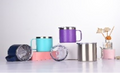 Stainless Steel Insulated Coffee Mug with Handle & Lid – Travel Tumbler Cup (12oz / 14oz)