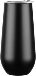 6 oz Stainless Steel Champagne Tumbler Stemless Glasses with Lid, Double Wall Insulated Travel Mug Perfect for Wine, Coffee, Drinks, Champagne, Cocktails, Colorfu