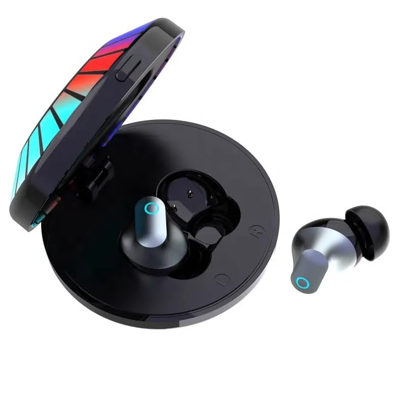 Printme K 90 TWS Wireless Earbuds, V 5.3, ipx7 Waterproof Gaming Earphones, Low Latency, UFO Shape OEM Magic Light, Super Bass