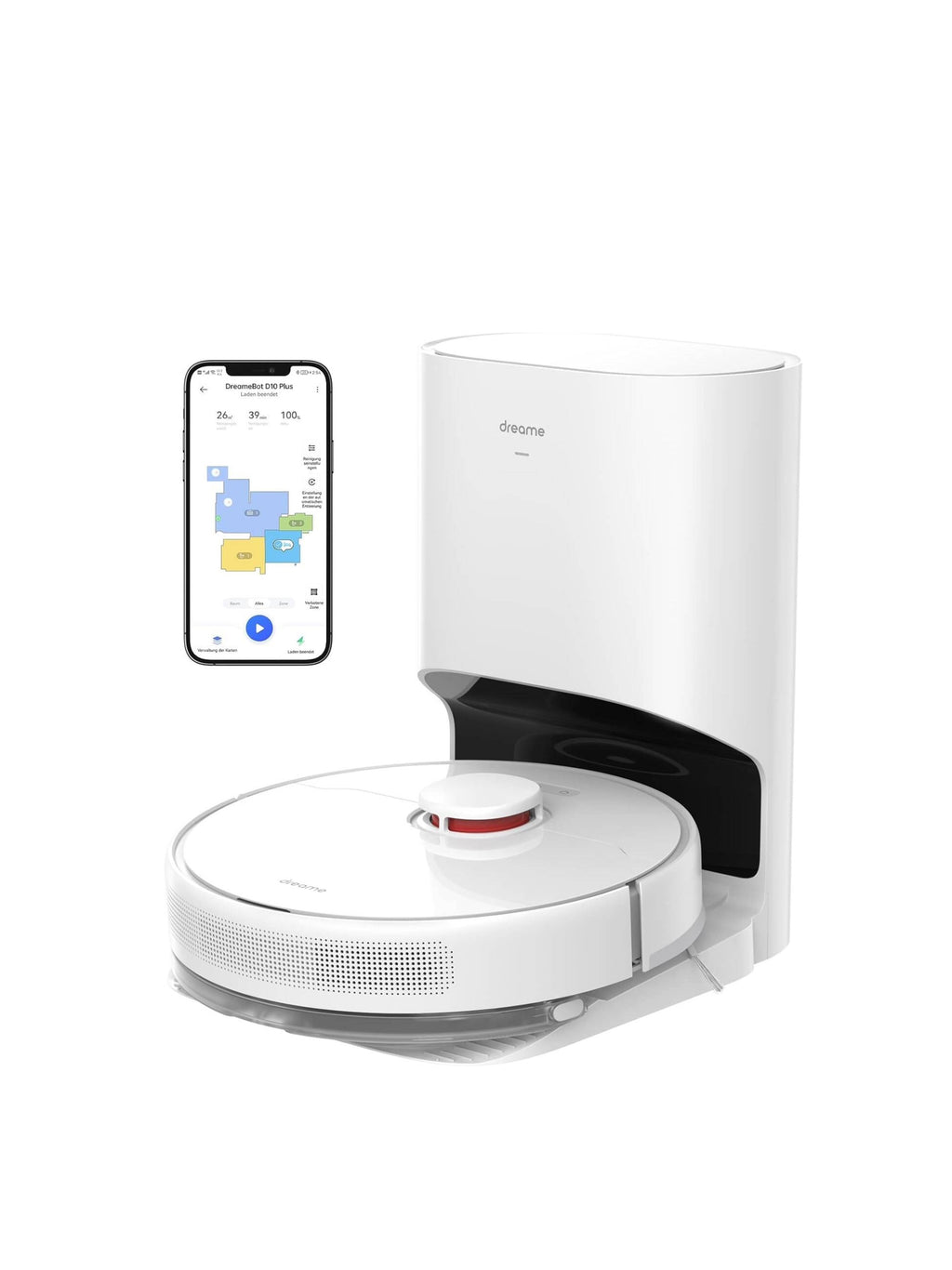 Open Box – Dreame D10 Plus Robot Vacuum and Mop with Self-Emptying Base, LiDAR Navigation & App Control