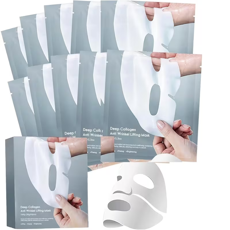 Collagen Face Mask Sheet Set – Hydrating Firming Anti Aging Facial Mask for Moisturizing and Skin Renewal
