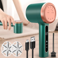 Rechargeable Fabric Shaver – Electric Lint Remover with 6-Blade System, 3 Speeds, Large Lint Collector