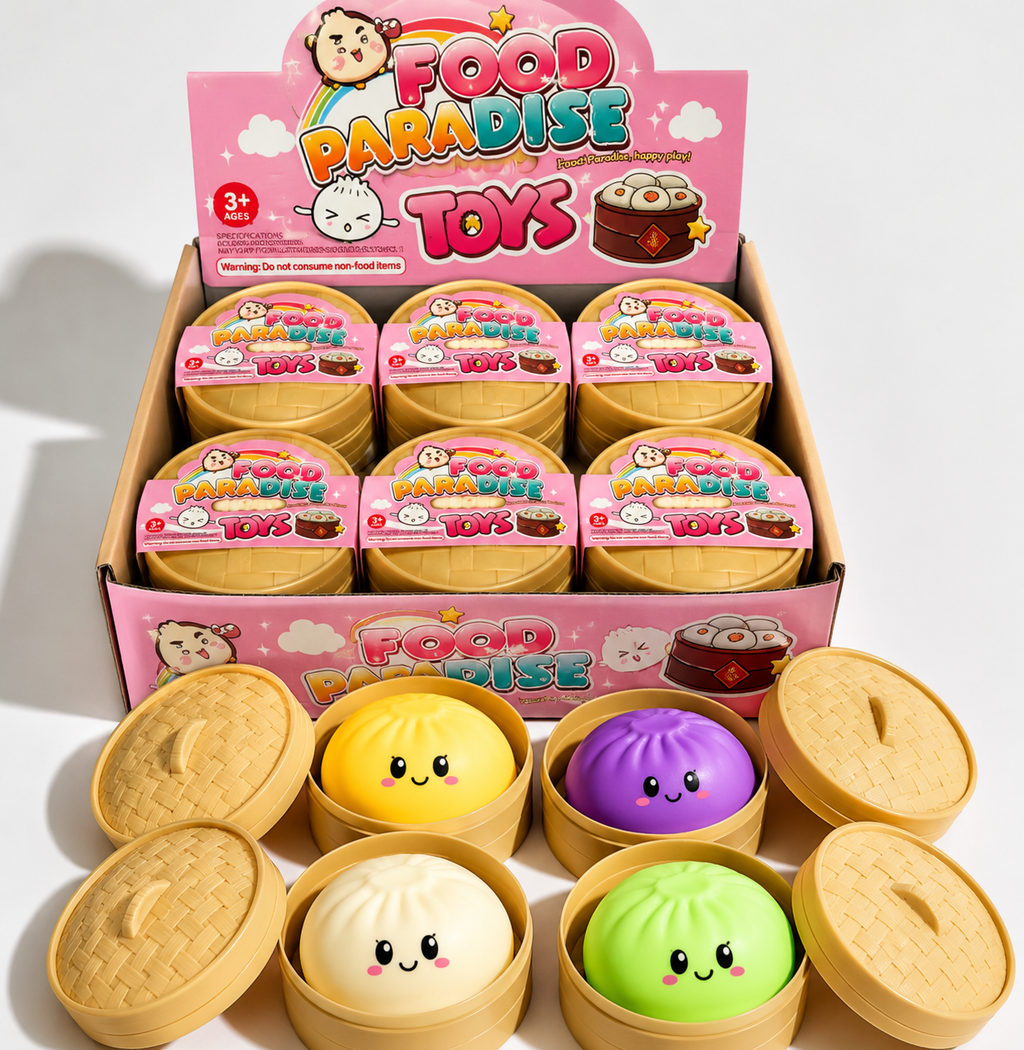 Dumpling Squishy Night Light – Soft TPR Sensory Fidget Toy for Kids & Adults | 10 × 10 × 5 cm
