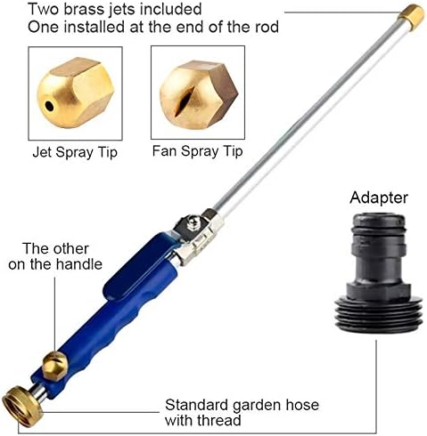 High Pressure Washer Nozzle | 2 Spray Modes Metal Jet Cleaner for Car & Outdoor Cleaning