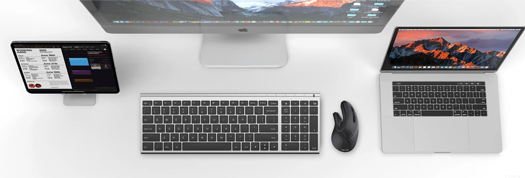 Jelly Comb MV045 Ergonomic Vertical Wireless Mouse – Bluetooth & 2.4G USB Dual Mode, Adjustable DPI Silent Click Mouse for Laptop, PC, Mac & Android