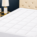 Quilted Mattress Pad Mattress Topper Mattress Protector, Deep Pocket Fit 8-21 Inch Mattresses, Soft Breathable Microfiber Cover