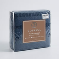 Bourina 3 Piece Duvet Cover Set Soft Microfiber Bedding Set with 2 Pillow Shams, Navy Blue  Dark Gray  White, Twin Size