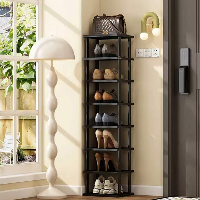 8-Tier Bamboo Shoe Rack – Freestanding Entryway Storage Organizer
