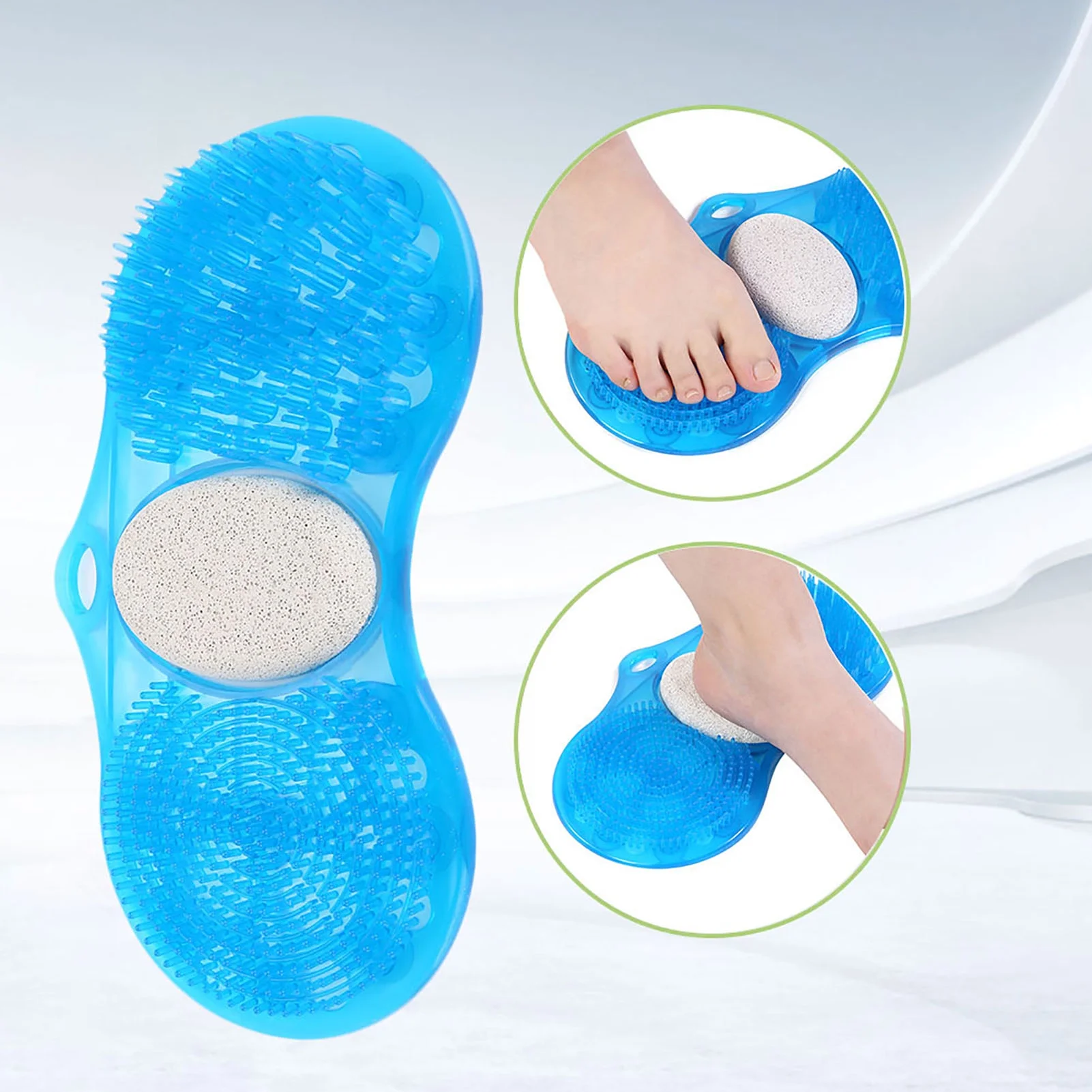 Foot Massage, Pumice Scrub Stone Foot Exfoliate Cleaner, Silicone For Massage Relaxed