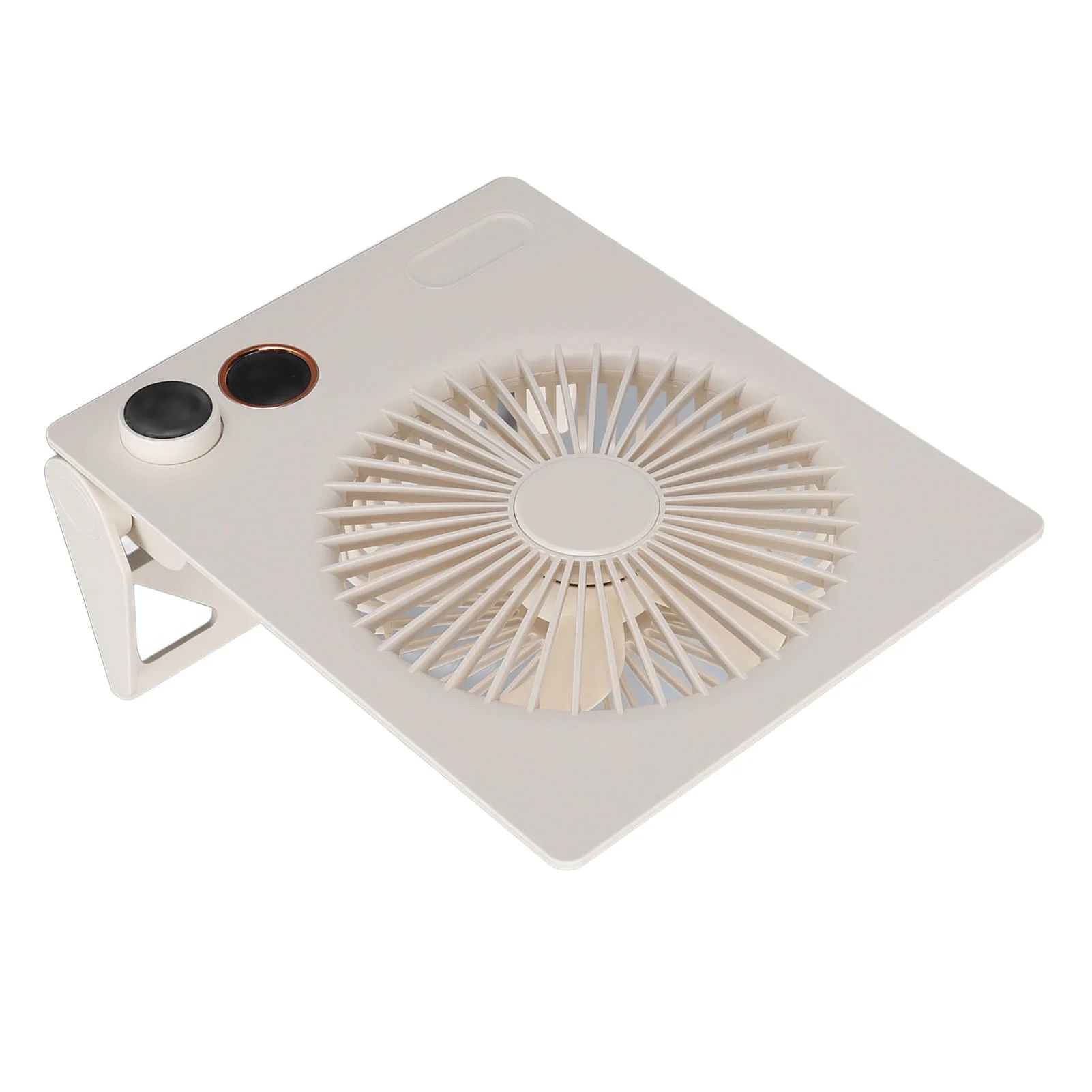 Ultra Thin Table Fan, Stepless Speed Control Foldable Long Lasting Power with Dual Core Frequency Conversion Cycle for Traveling